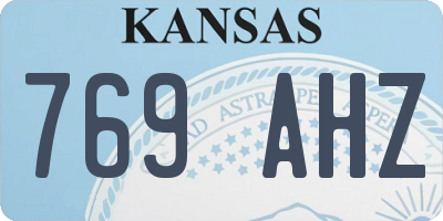 KS license plate 769AHZ
