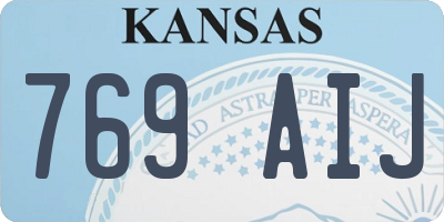 KS license plate 769AIJ