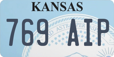 KS license plate 769AIP