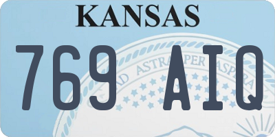KS license plate 769AIQ