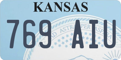 KS license plate 769AIU