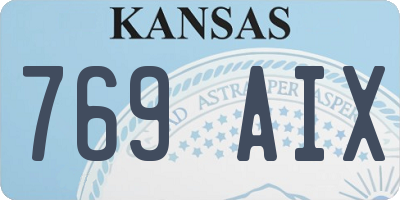 KS license plate 769AIX