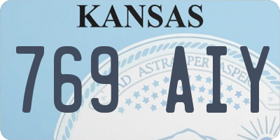 KS license plate 769AIY