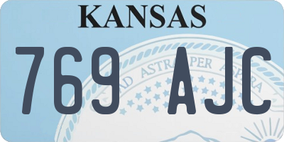 KS license plate 769AJC