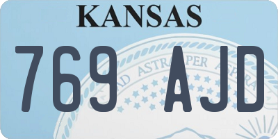 KS license plate 769AJD