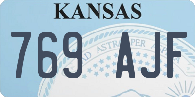 KS license plate 769AJF