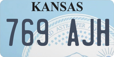 KS license plate 769AJH