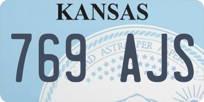 KS license plate 769AJS
