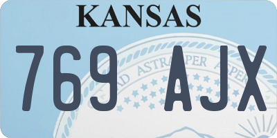 KS license plate 769AJX
