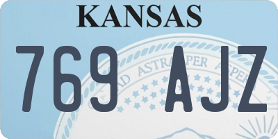 KS license plate 769AJZ