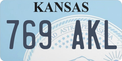 KS license plate 769AKL