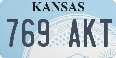 KS license plate 769AKT