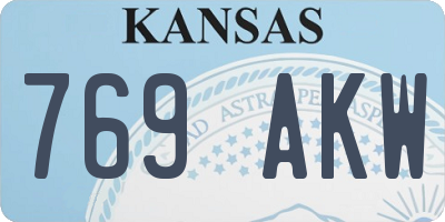 KS license plate 769AKW