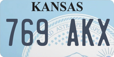 KS license plate 769AKX