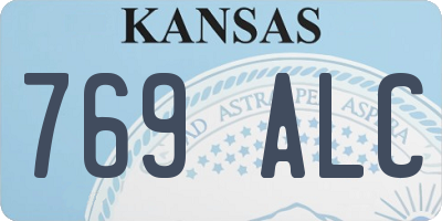 KS license plate 769ALC