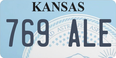 KS license plate 769ALE