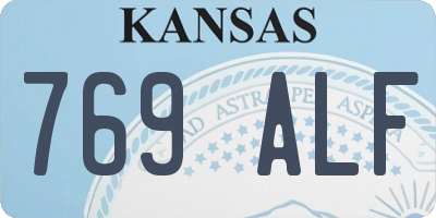 KS license plate 769ALF