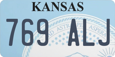 KS license plate 769ALJ