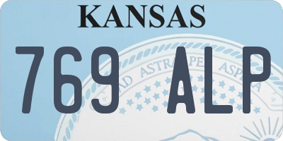 KS license plate 769ALP