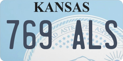 KS license plate 769ALS