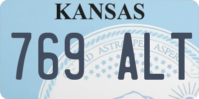 KS license plate 769ALT
