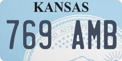 KS license plate 769AMB