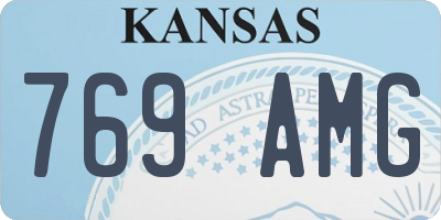 KS license plate 769AMG