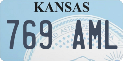 KS license plate 769AML