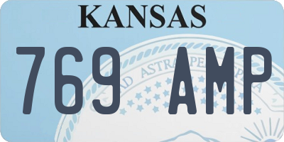 KS license plate 769AMP