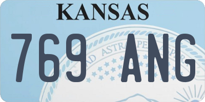 KS license plate 769ANG
