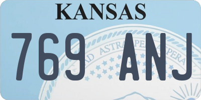 KS license plate 769ANJ