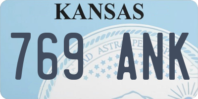KS license plate 769ANK