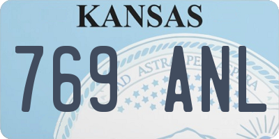 KS license plate 769ANL