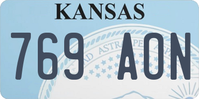 KS license plate 769AON