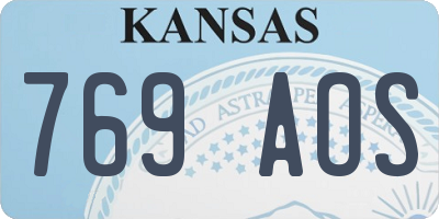 KS license plate 769AOS