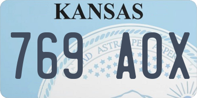 KS license plate 769AOX
