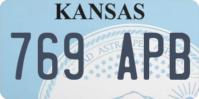 KS license plate 769APB
