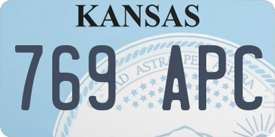 KS license plate 769APC