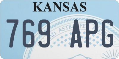 KS license plate 769APG
