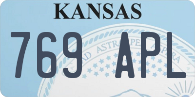 KS license plate 769APL