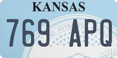 KS license plate 769APQ