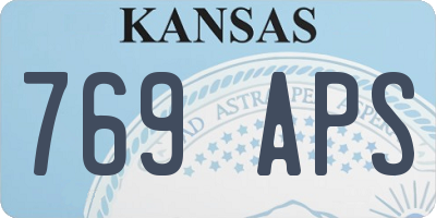 KS license plate 769APS