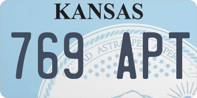KS license plate 769APT