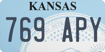 KS license plate 769APY