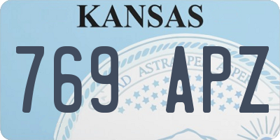 KS license plate 769APZ
