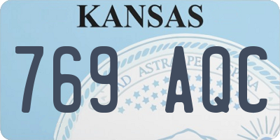 KS license plate 769AQC