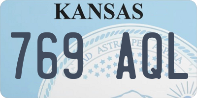 KS license plate 769AQL