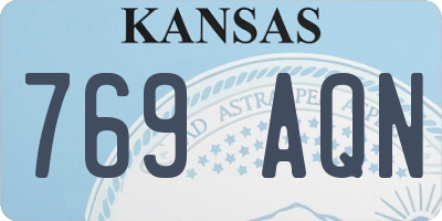 KS license plate 769AQN