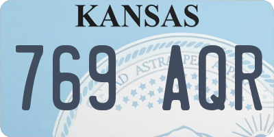 KS license plate 769AQR