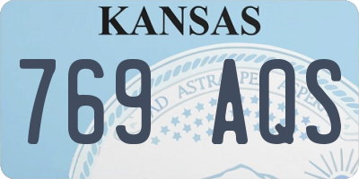 KS license plate 769AQS